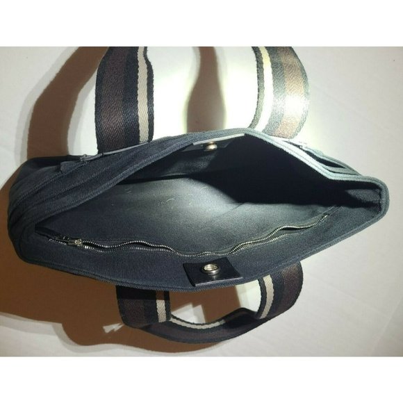 Vintage HERMES Black Canvas Troca Horizontal PM Tote Bag - Picture 8 of 8